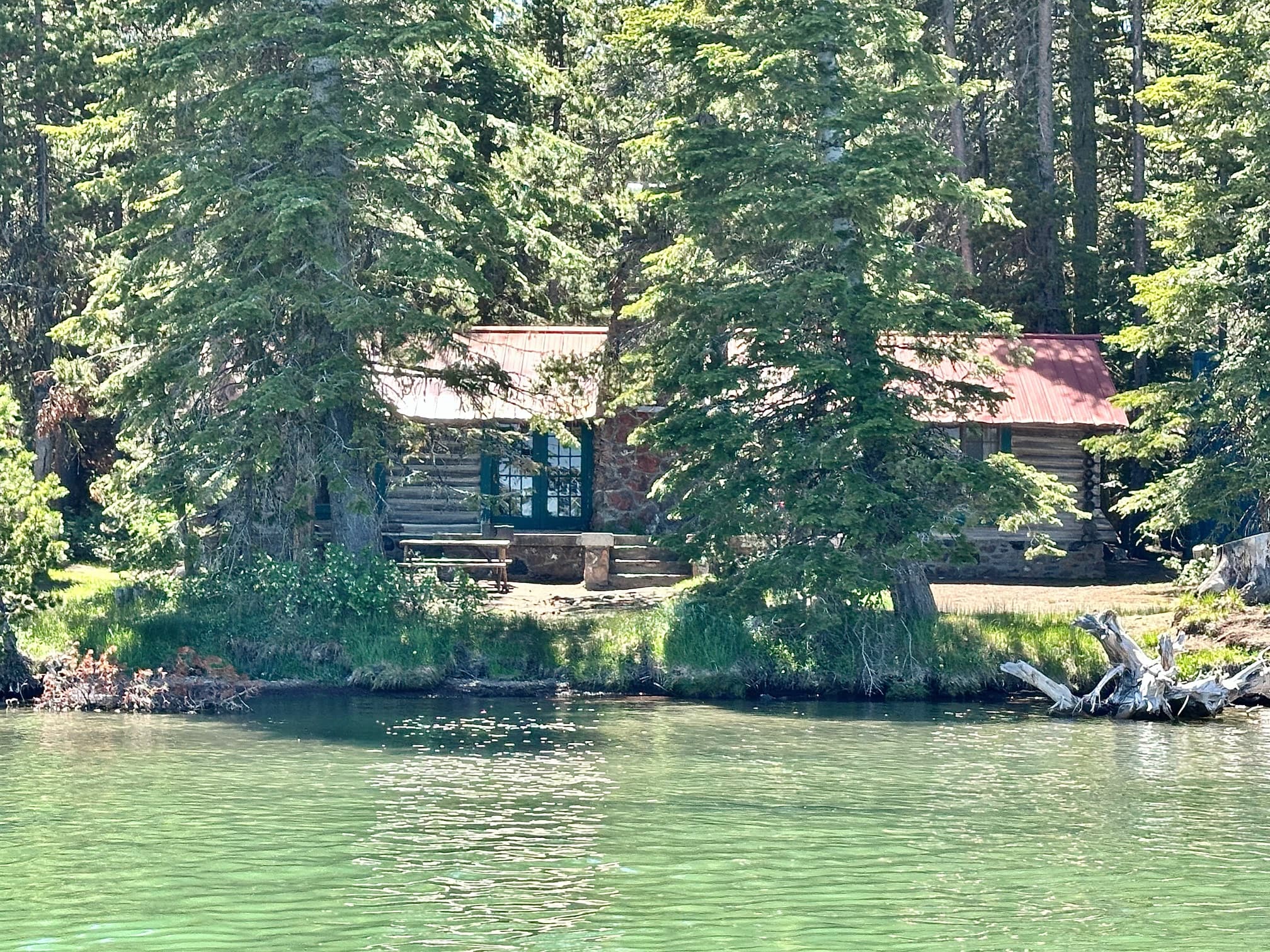 cabin from lake